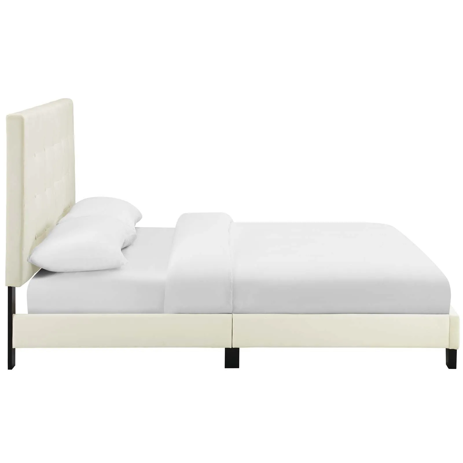 Melanie Tufted Button Upholstered Performance Velvet Platform Bed