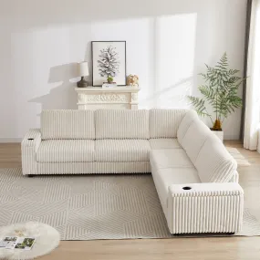 Milan Oversized Corduroy Luxury Modern Corner Sofa