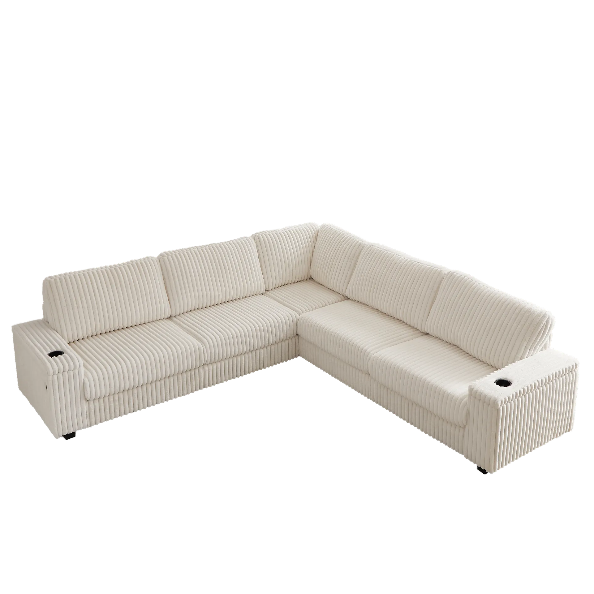 Milan Oversized Corduroy Luxury Modern Corner Sofa