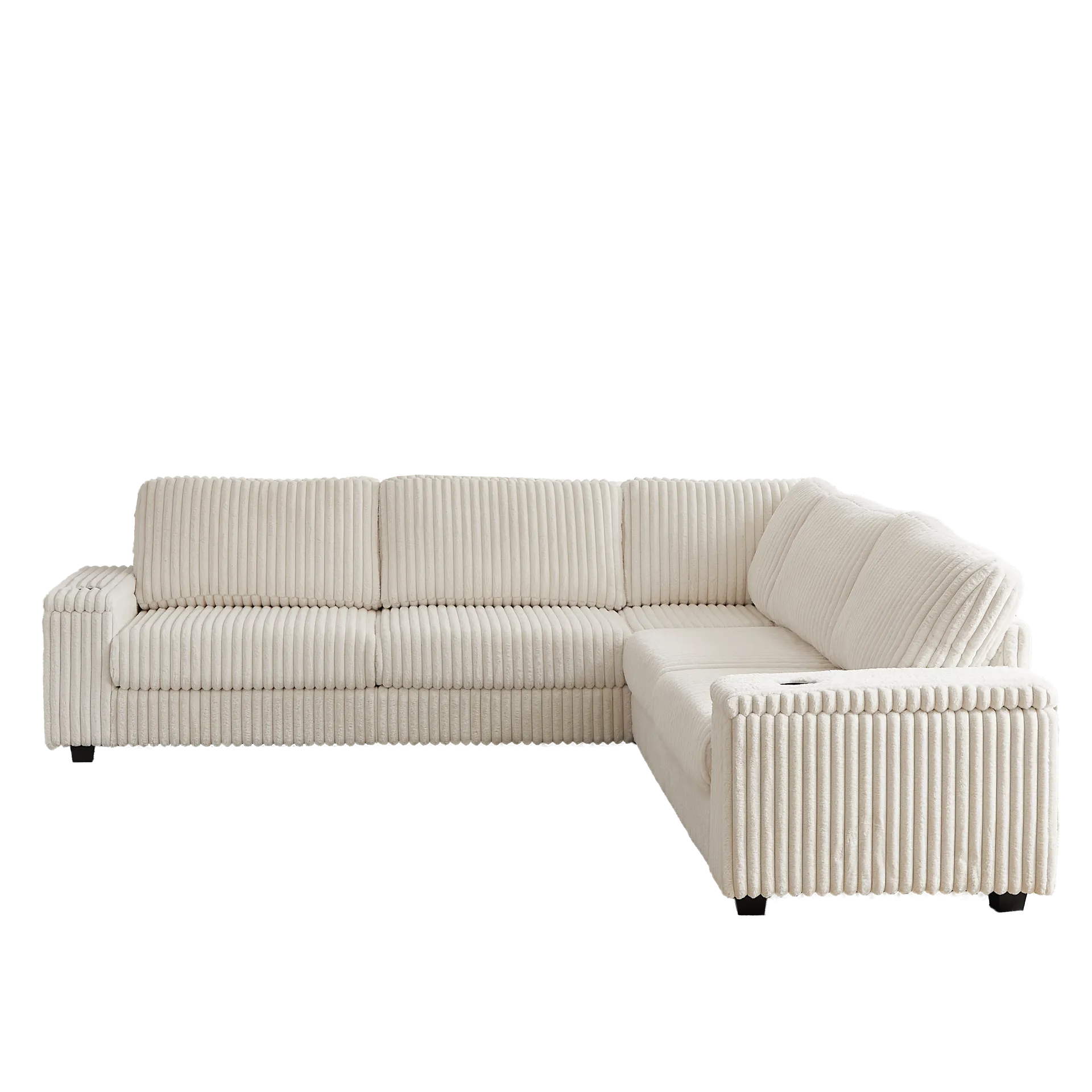 Milan Oversized Corduroy Luxury Modern Corner Sofa