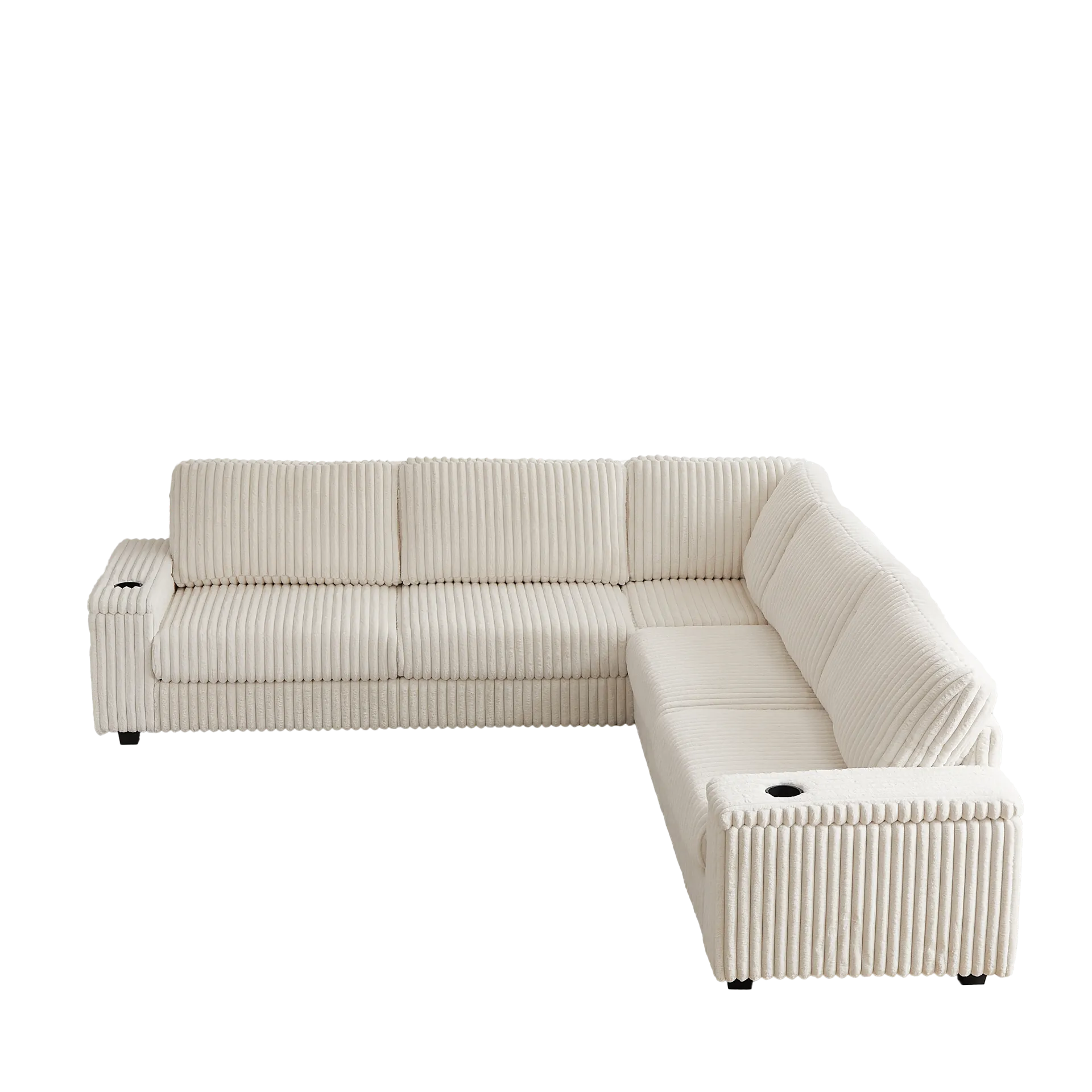 Milan Oversized Corduroy Luxury Modern Corner Sofa