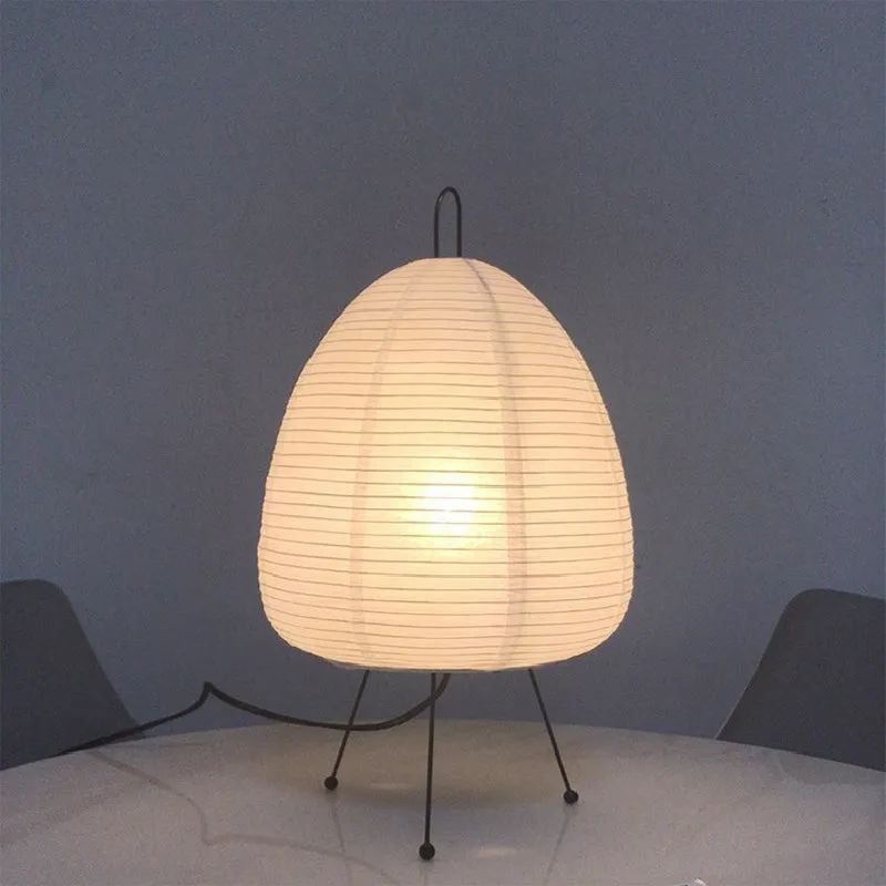 Modern Japanese Paper Lantern Table Lamp