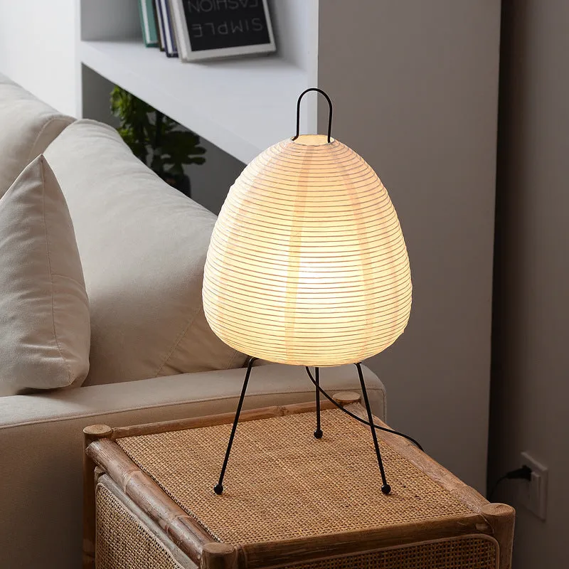 Modern Japanese Paper Lantern Table Lamp