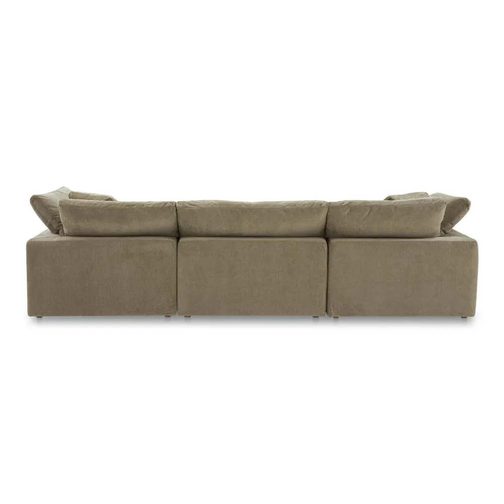 Modern Luxury Lounge Modular Sectional Performance Fabric Desert Sage