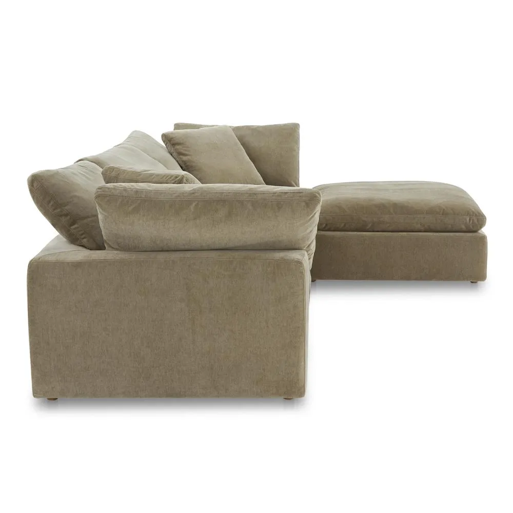 Modern Luxury Lounge Modular Sectional Performance Fabric Desert Sage