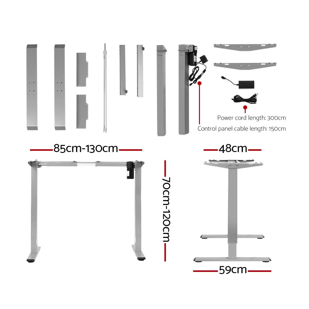 Motorised Adjustable Standing Desk 120CM Oak - Artiss