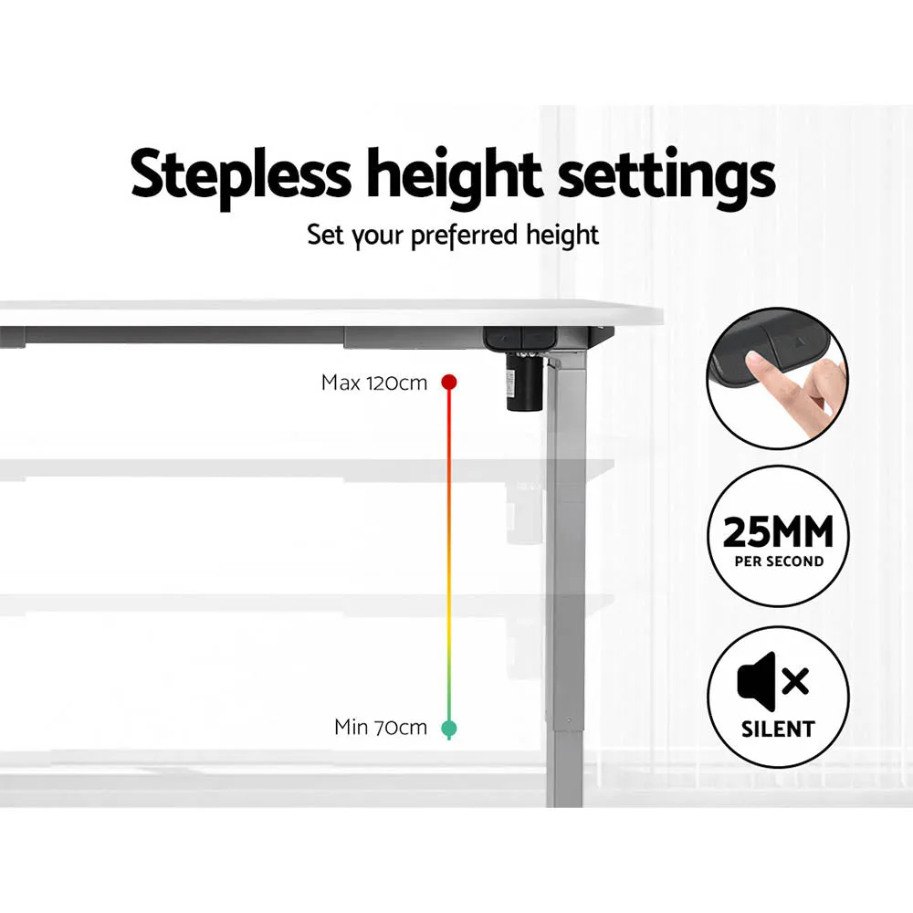 Motorised Adjustable Standing Desk 140CM White - Artiss