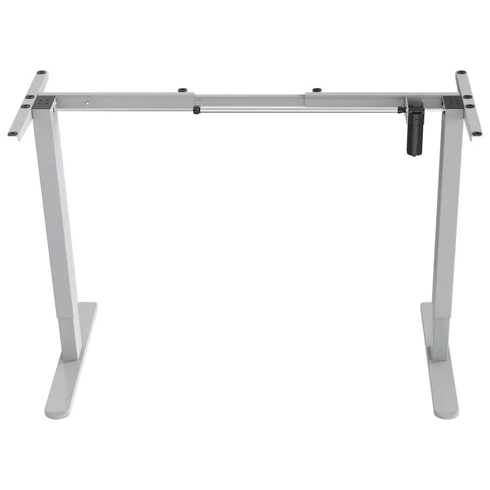 Motorised Height Adjustable Desk Frame, 70kg Load, Silver - FORTIA