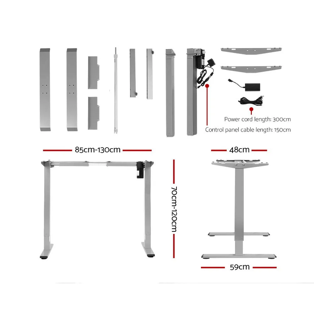 Motorised Height Adjustable Standing Desk Frame - Artiss