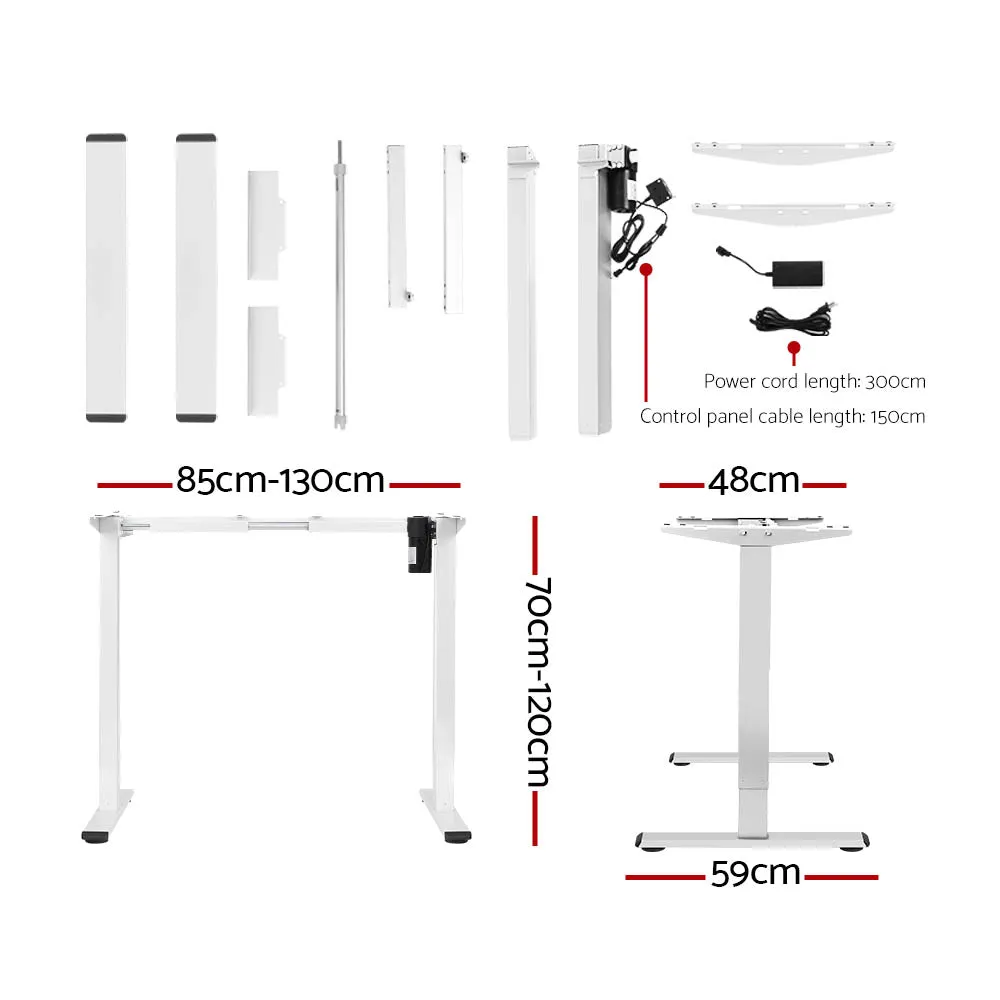 Motorised Sit Stand Desk Frame & Desktop 140cm - Artiss