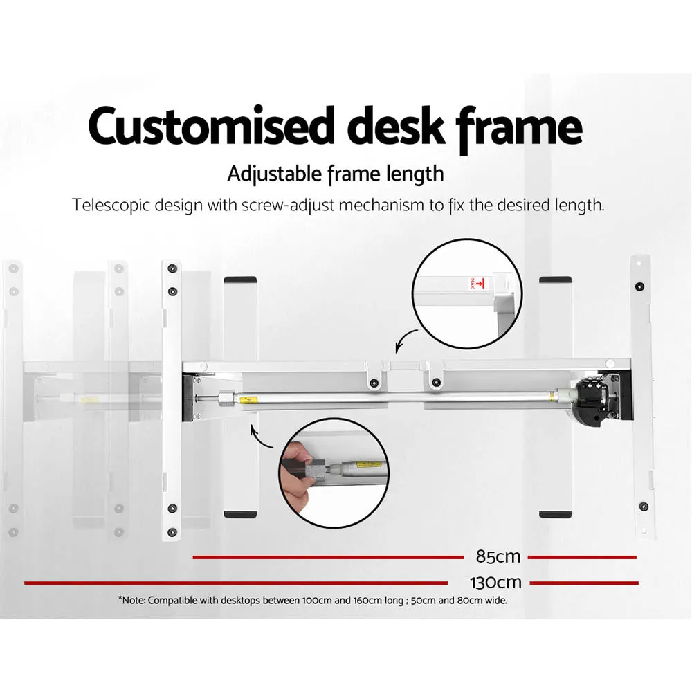 Motorised Sit Stand Desk Frame & Desktop 140cm - Artiss