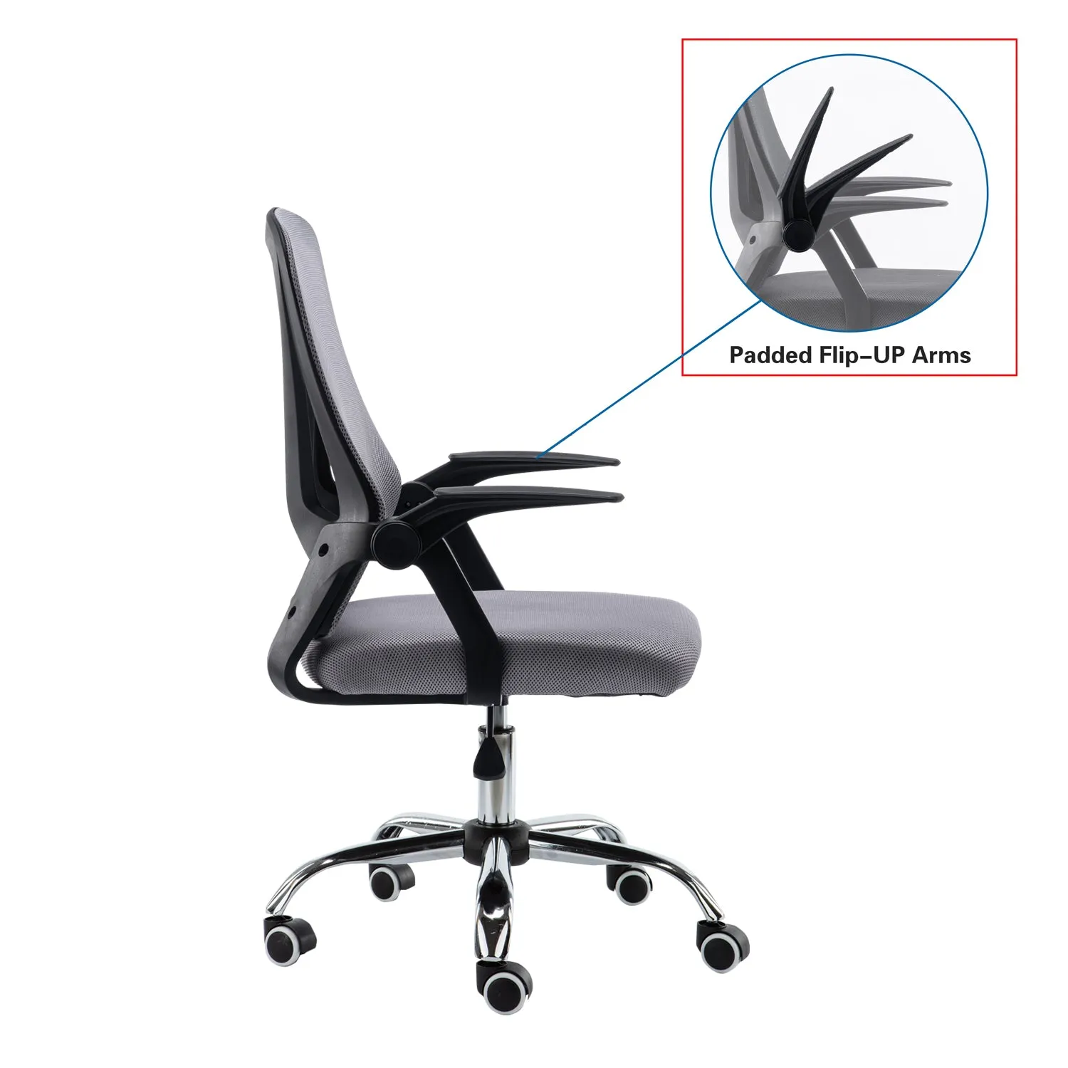 Neo Dark Grey Ergonomic Swivel Mesh Office Chair