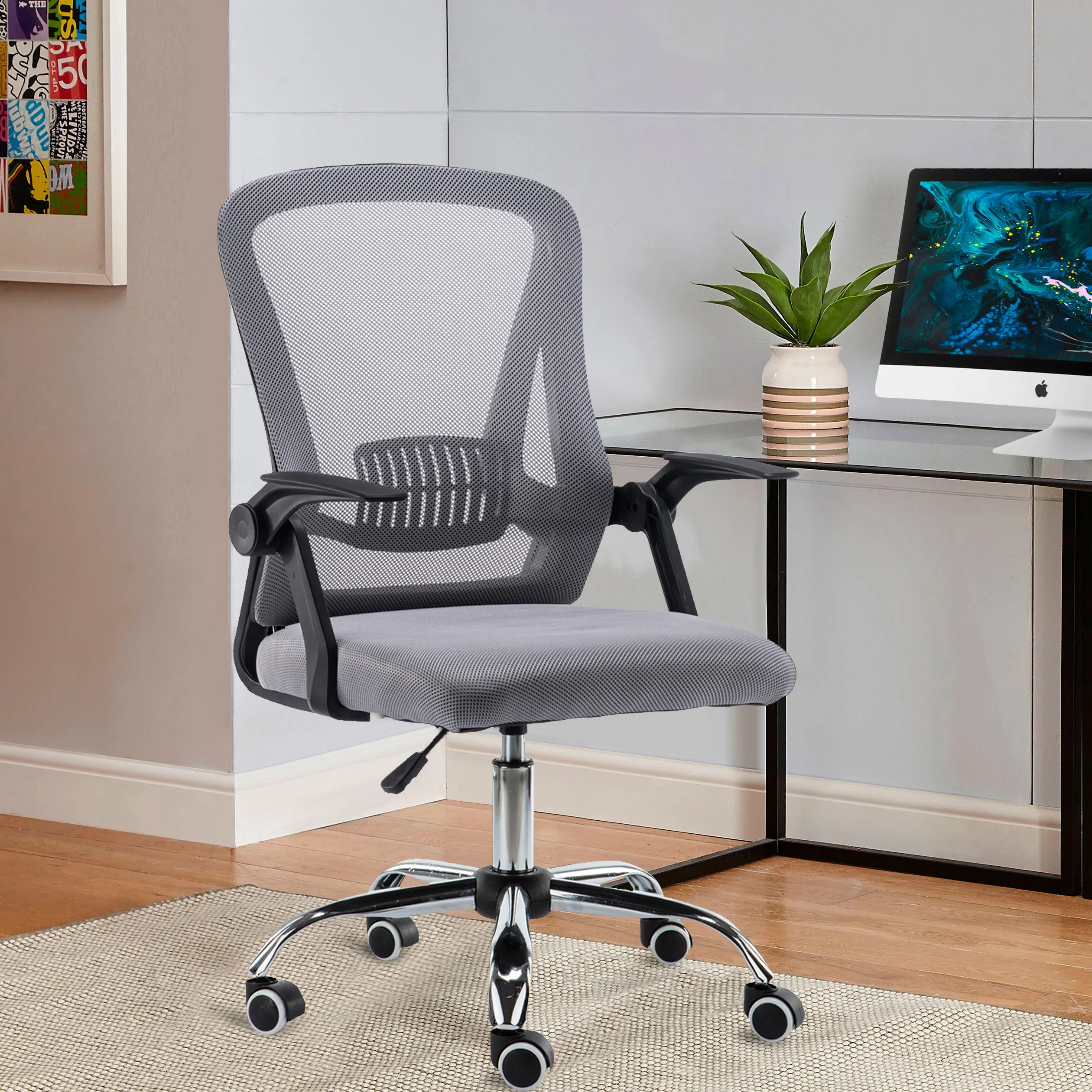 Neo Dark Grey Ergonomic Swivel Mesh Office Chair