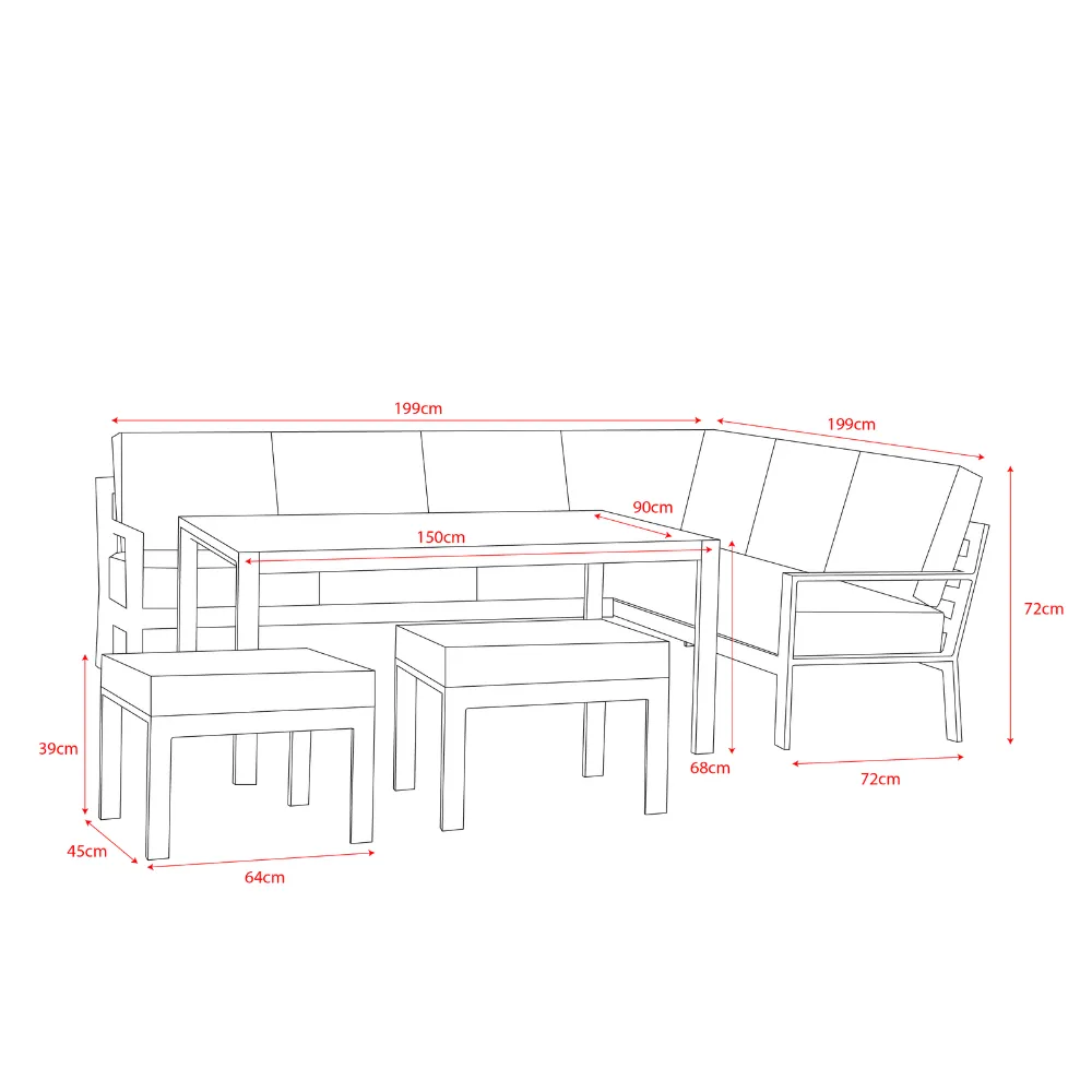 Norfolk Leisure Titchwell Rectangular Corner White