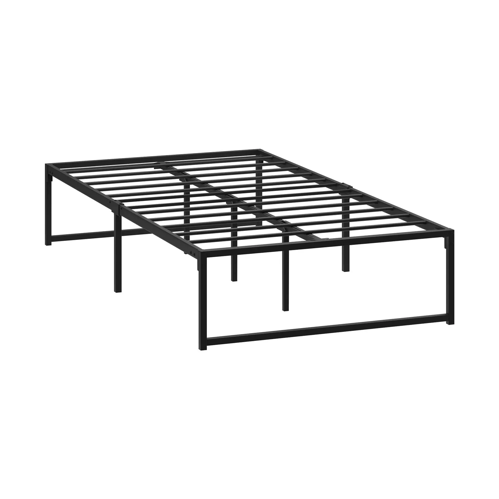 Oikiture Metal Bed Frame King Single Beds Base Platform Black