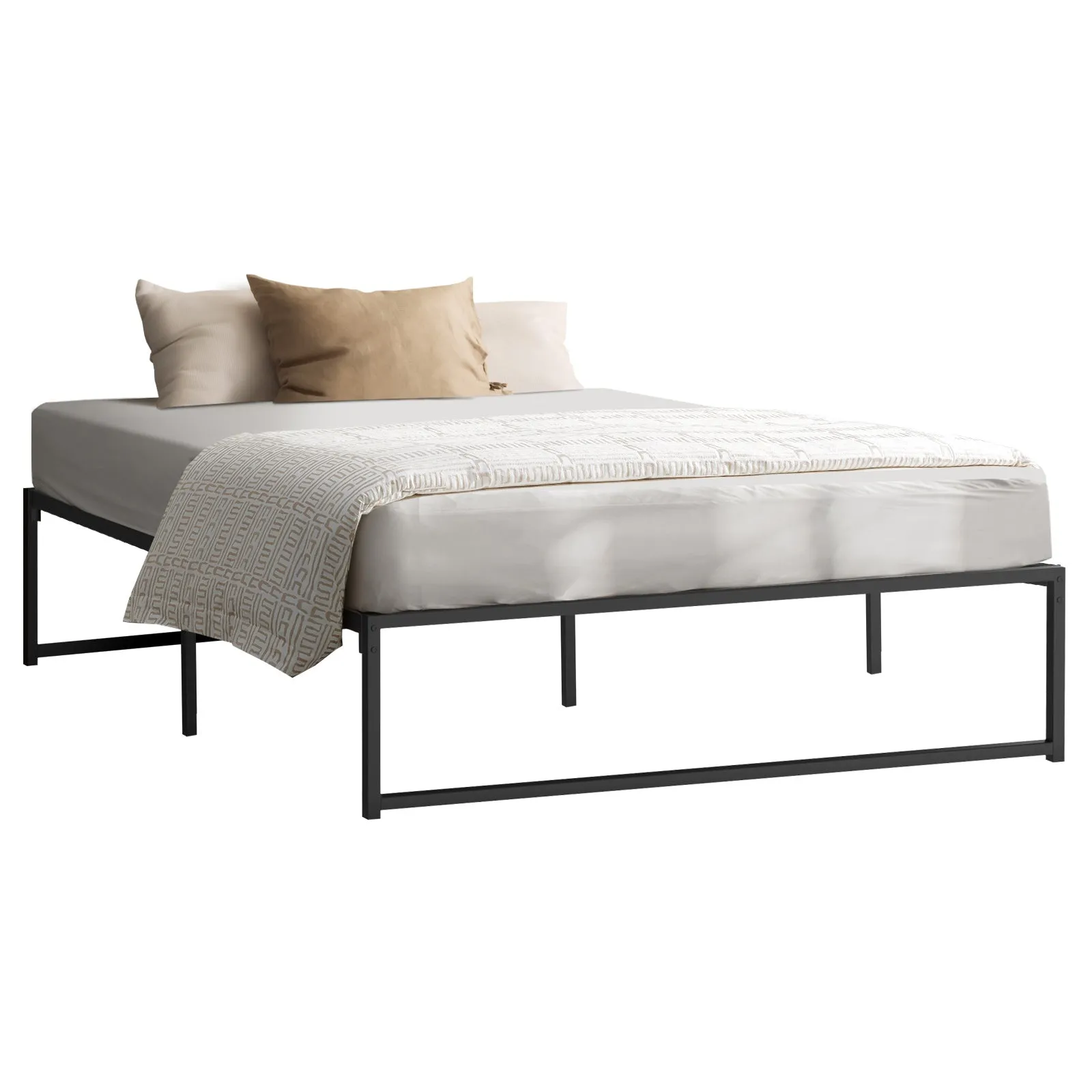 Oikiture Metal Bed Frame Queen Double King Single Size Bed Base Platform