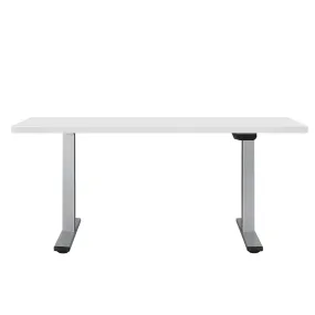 Oikiture Standing Desk Height Adjustable Dual Motor Electric Stand Table White