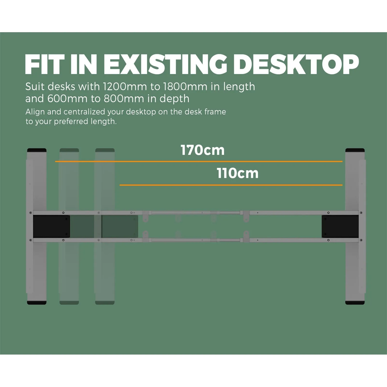 Oikiture Standing Desk Height Adjustable Dual Motor Stand Table Electric Walnut