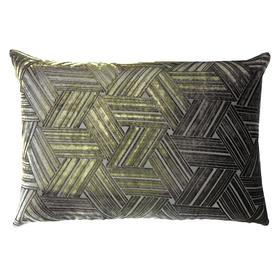 Oregano Entwined Velvet Pillow by Kevin O'Brien Studio