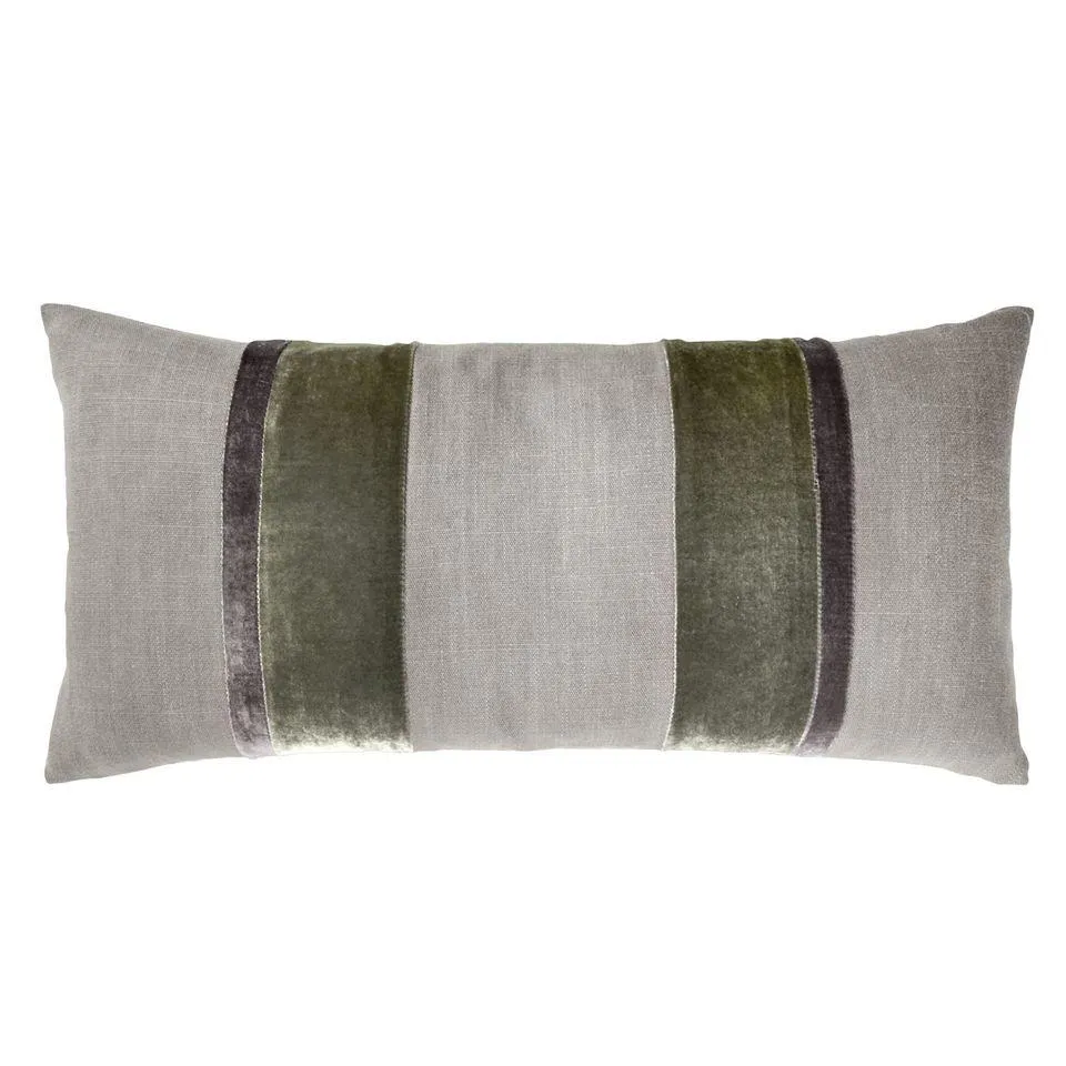 Oregano Stripe Oblong Pillow by Kevin O'Brien Studio