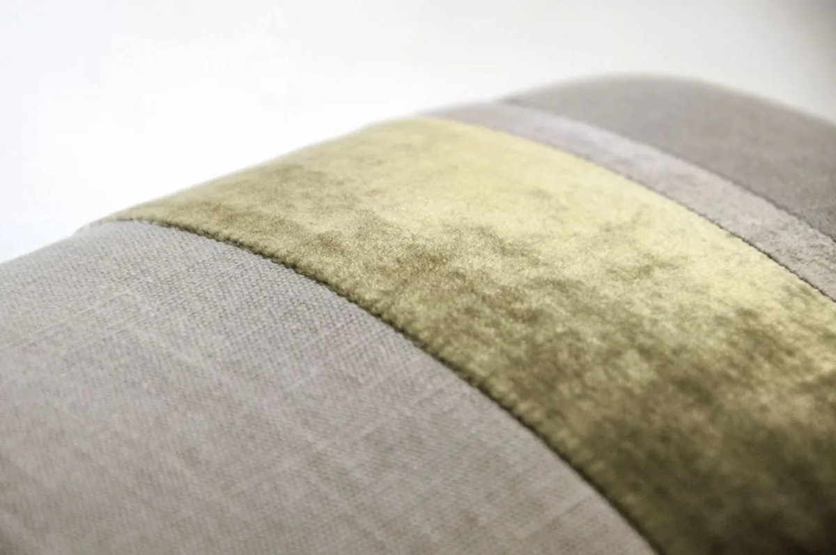 Oregano Stripe Oblong Pillow by Kevin O'Brien Studio