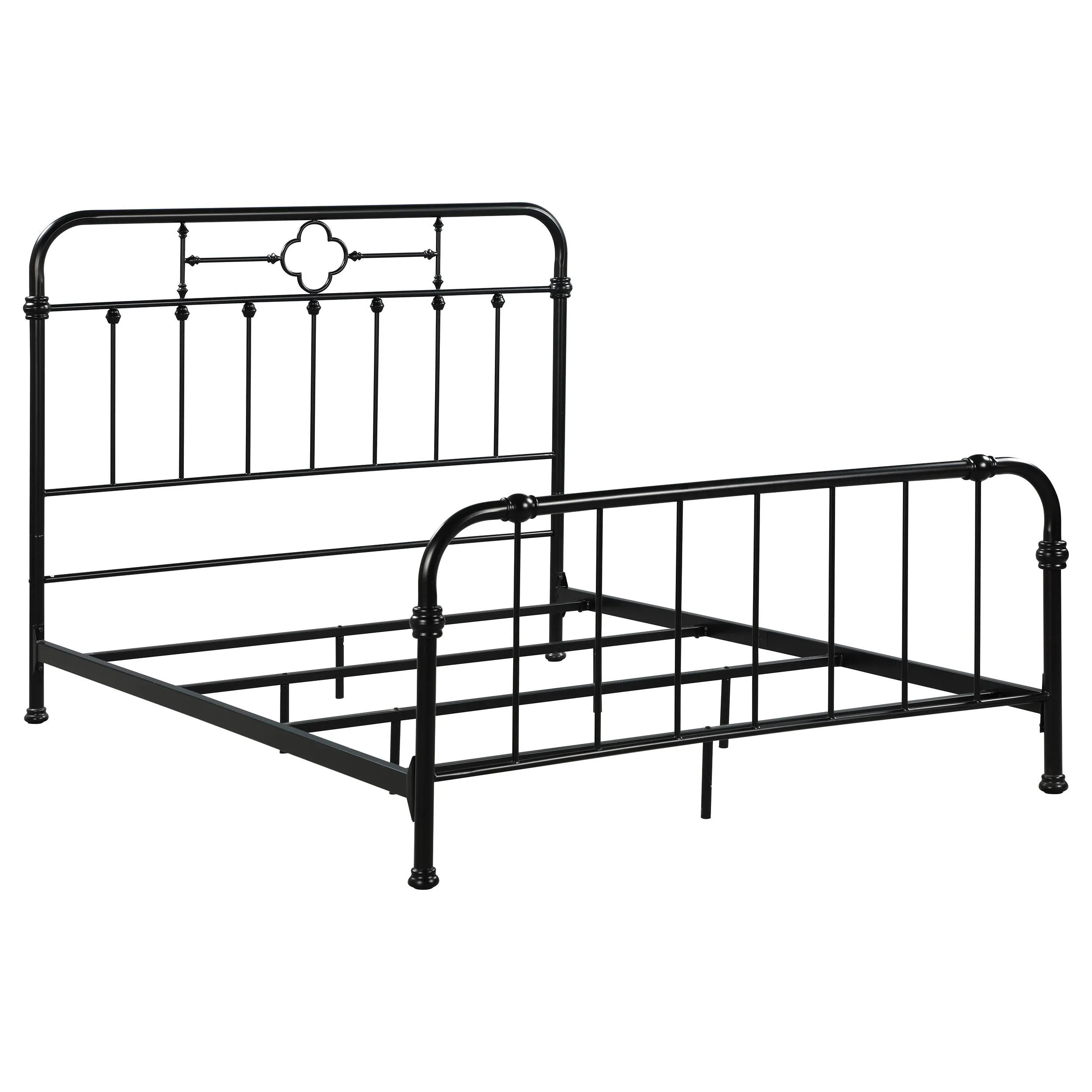 Packlan Queen Metal Panel Bed Matte Black