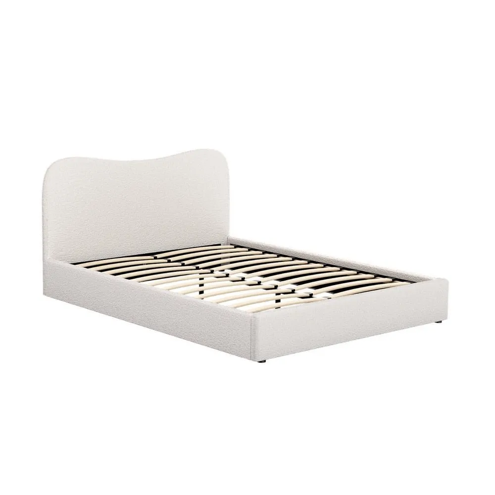 Queen Package | Albany Boucle Bed Frame & Bonita Euro Top Mattress (Medium Firm)