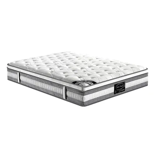 Queen Premium Package | Bedzy Luxe Halcyon Bed Frame Black, Plush Premium Euro Top Pocket Spring Mattress (Medium Firm) & Bamboo Mattress Topper!