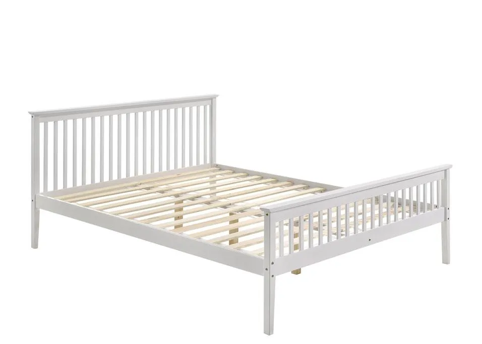 Queen Size | Wooden Bed Frame (White)