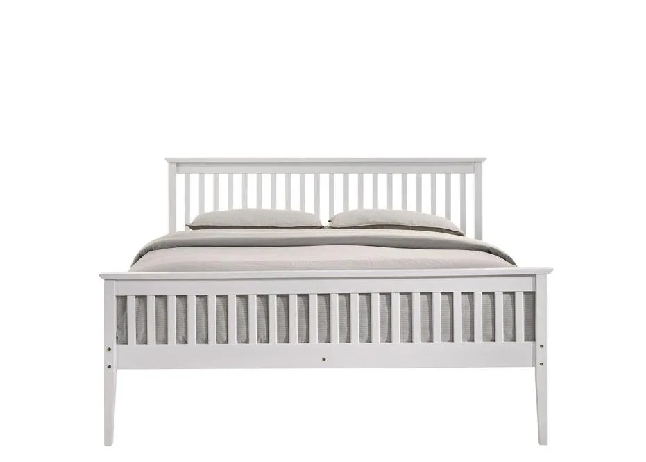 Queen Size | Wooden Bed Frame (White)