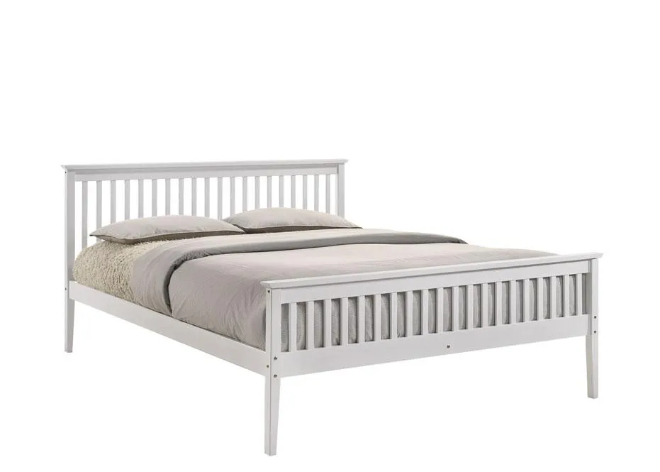 Queen Size | Wooden Bed Frame (White)