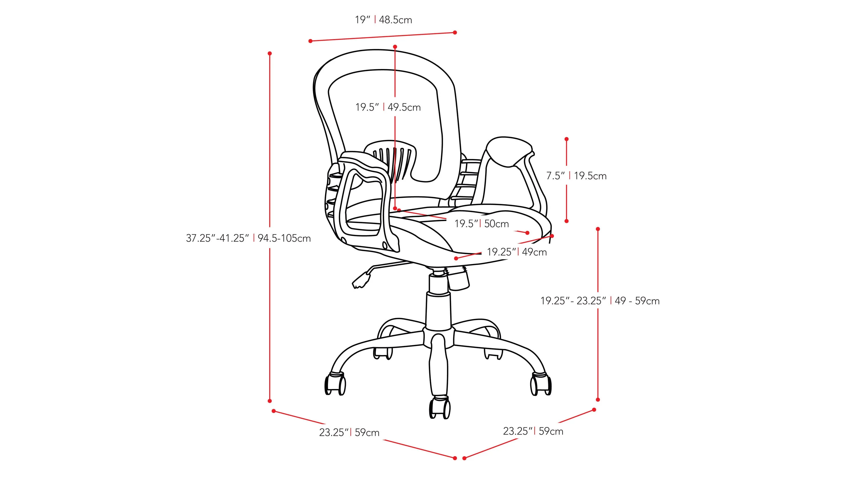 Red Swivel Office Chair