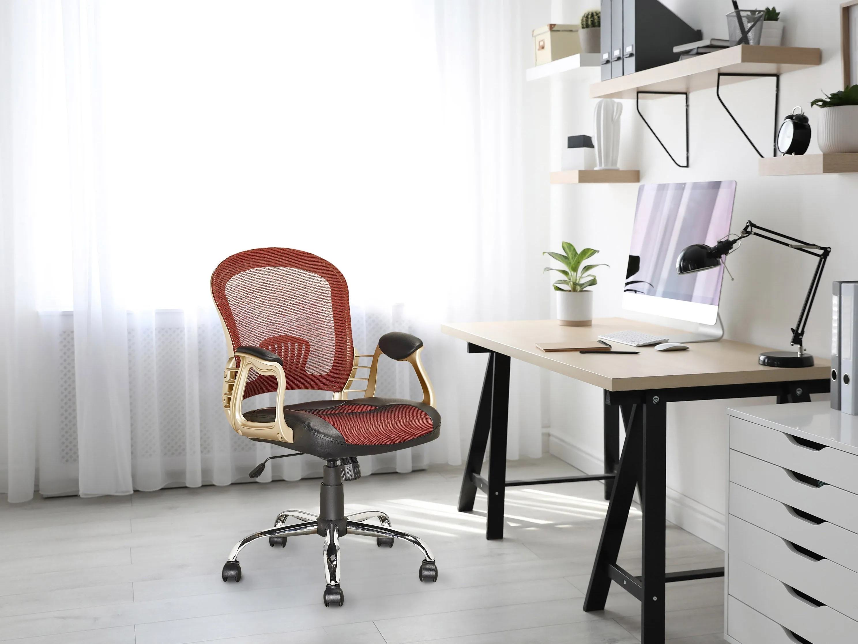 Red Swivel Office Chair