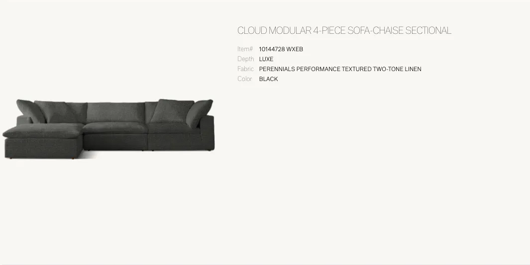 RH SOFA-CHAISE