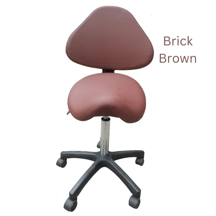 Saddle Shape Stool with Adjustable Back Support and Tilt-able Seat