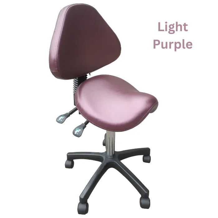 Saddle Shape Stool with Adjustable Back Support and Tilt-able Seat