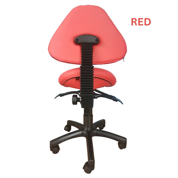 Saddle Shape Stool with Adjustable Back Support and Tilt-able Seat