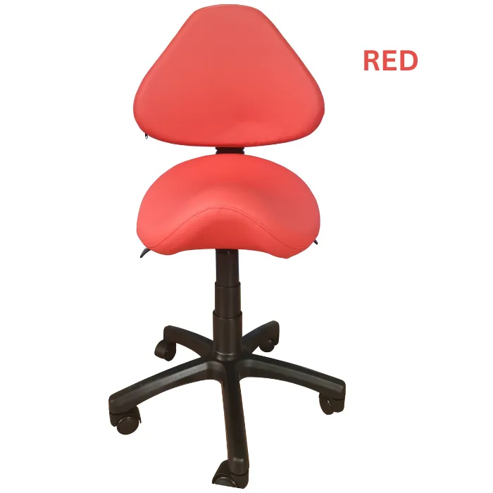 Saddle Shape Stool with Adjustable Back Support and Tilt-able Seat