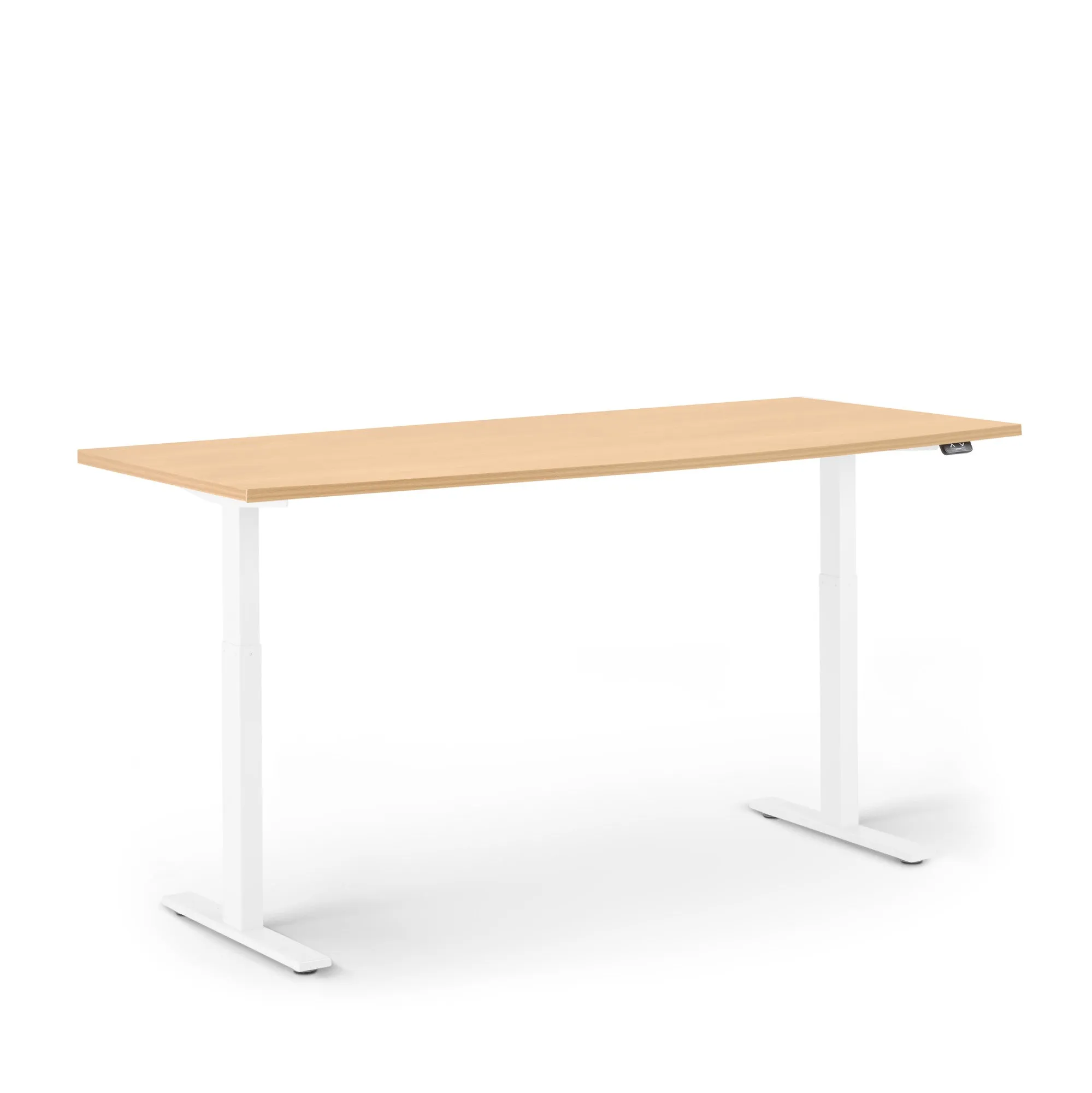 Series L 2S Adjustable Height Single Desk, White Legs