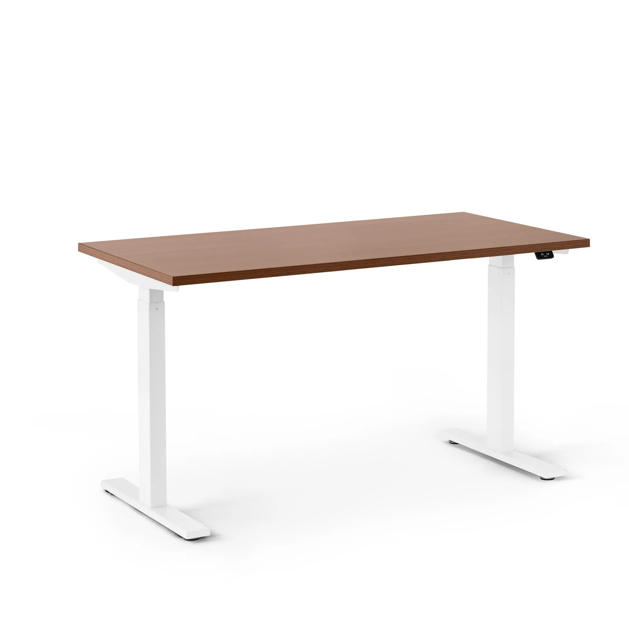 Series L 2S Adjustable Height Single Desk, White Legs