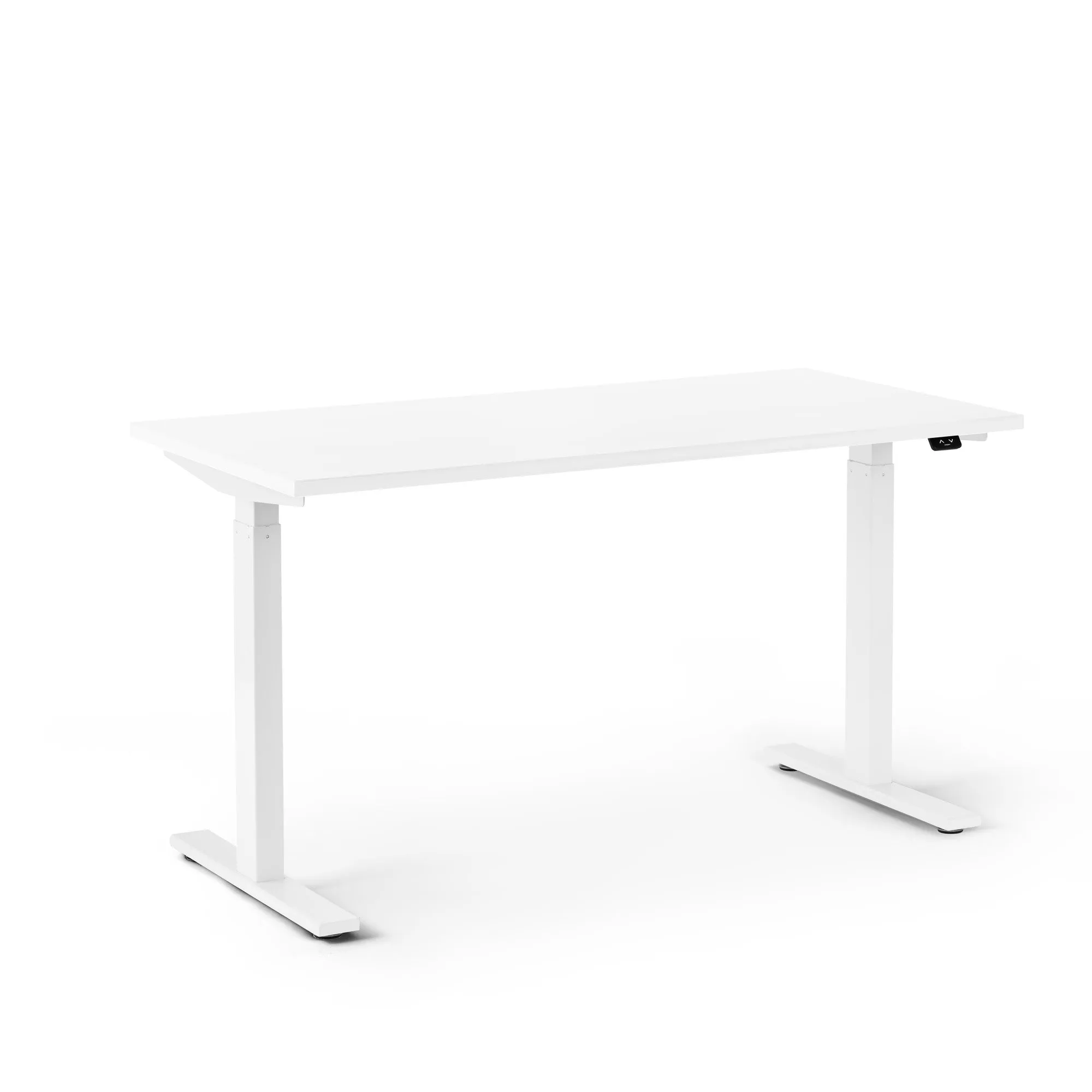 Series L 2S Adjustable Height Single Desk, White Legs