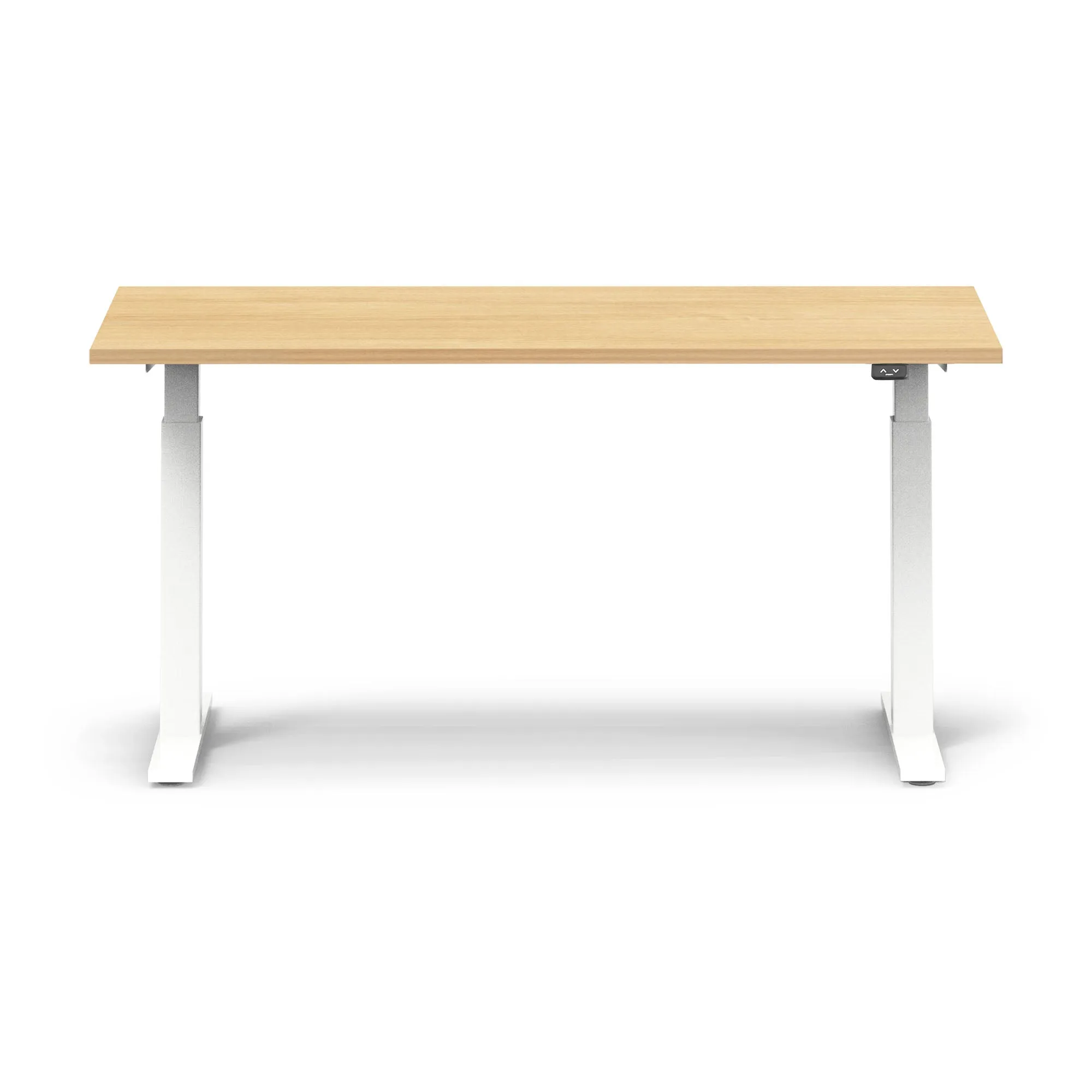 Series L 2S Adjustable Height Single Desk, White Legs