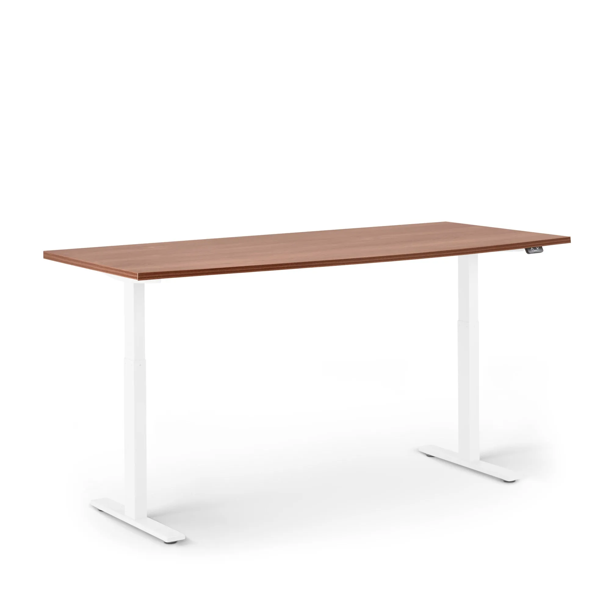 Series L 2S Adjustable Height Single Desk, White Legs