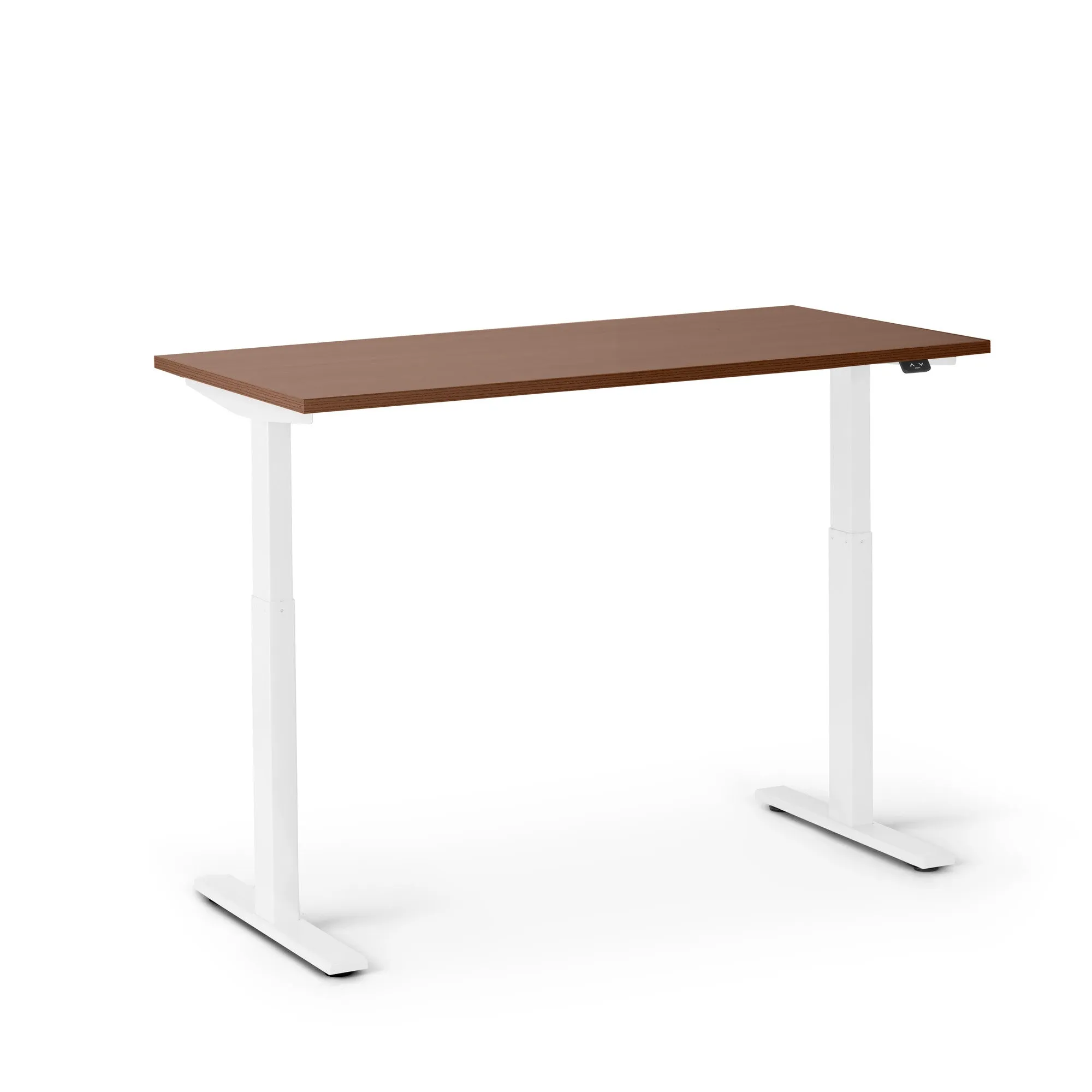 Series L 2S Adjustable Height Single Desk, White Legs