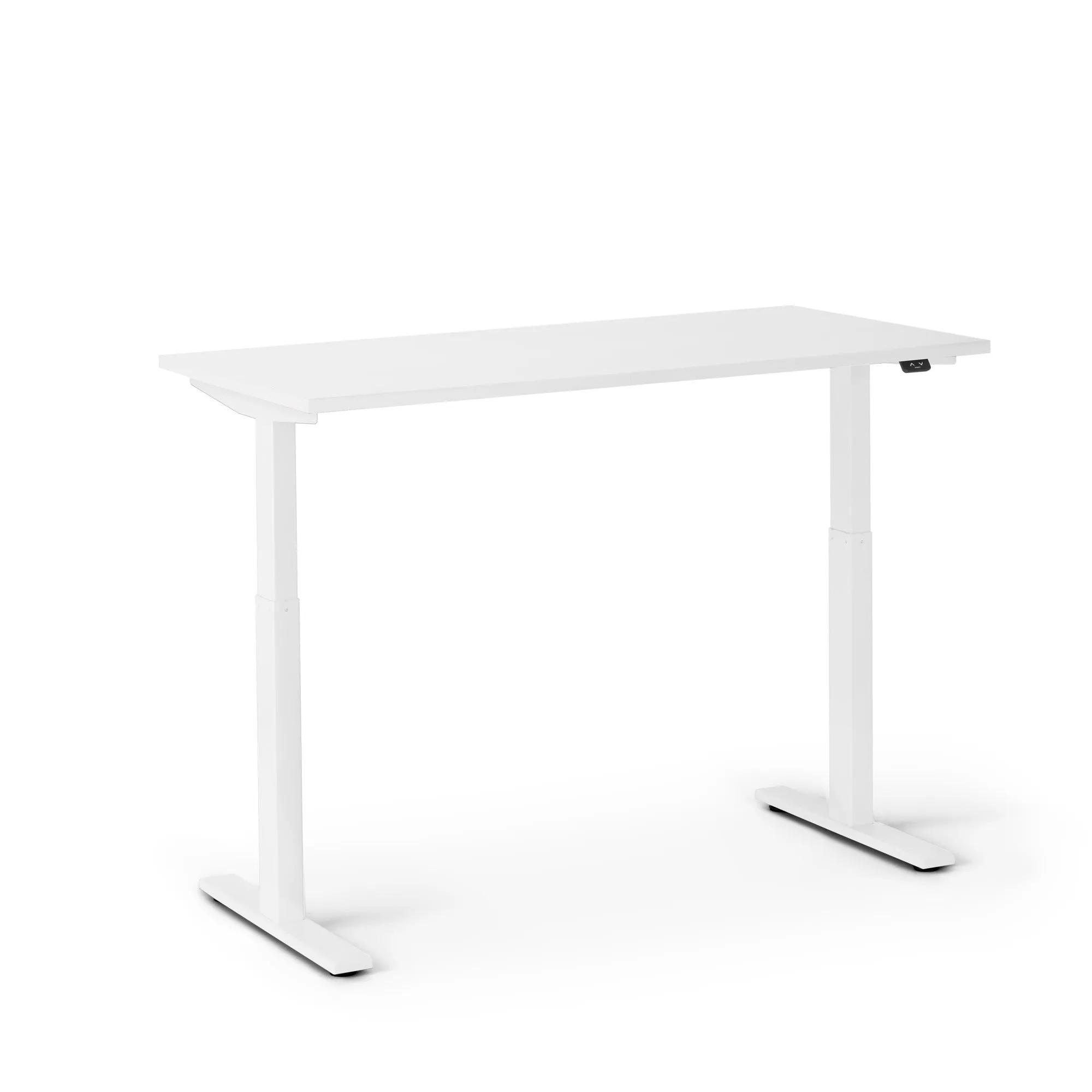 Series L 2S Adjustable Height Single Desk, White Legs