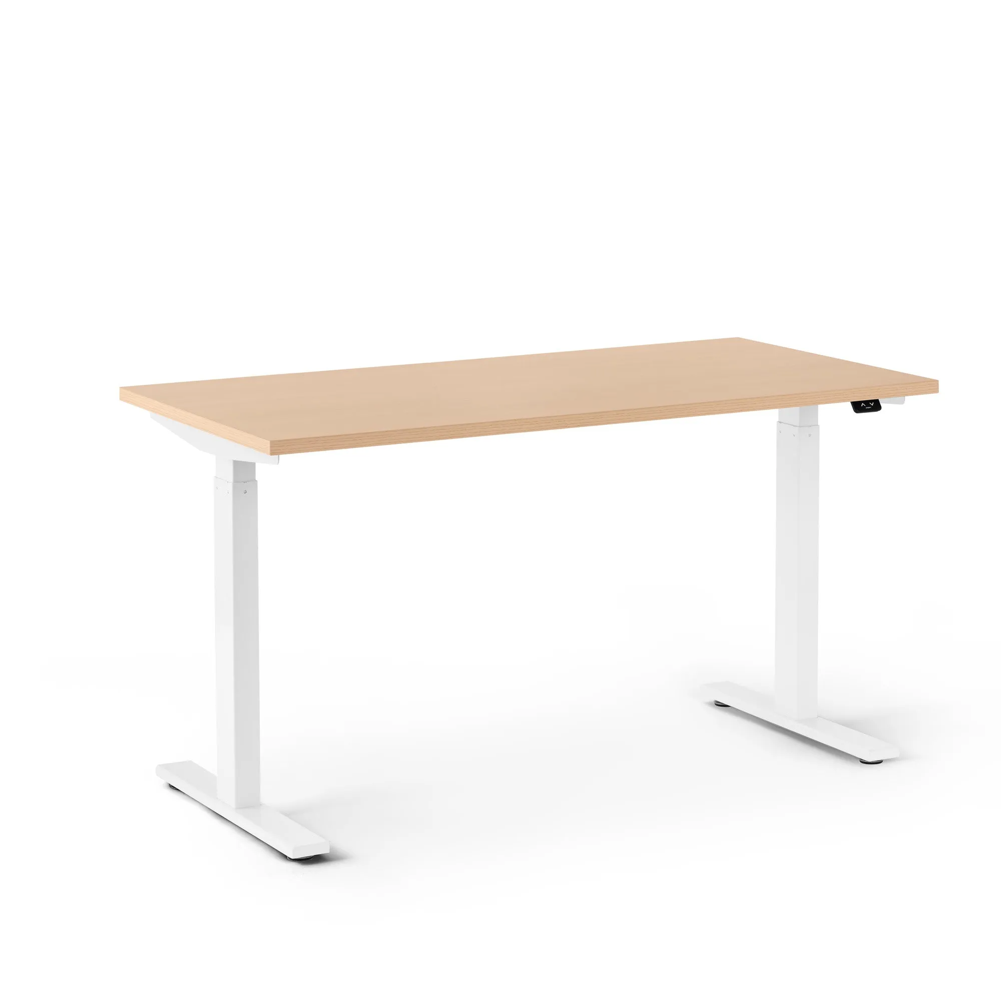 Series L 2S Adjustable Height Single Desk, White Legs