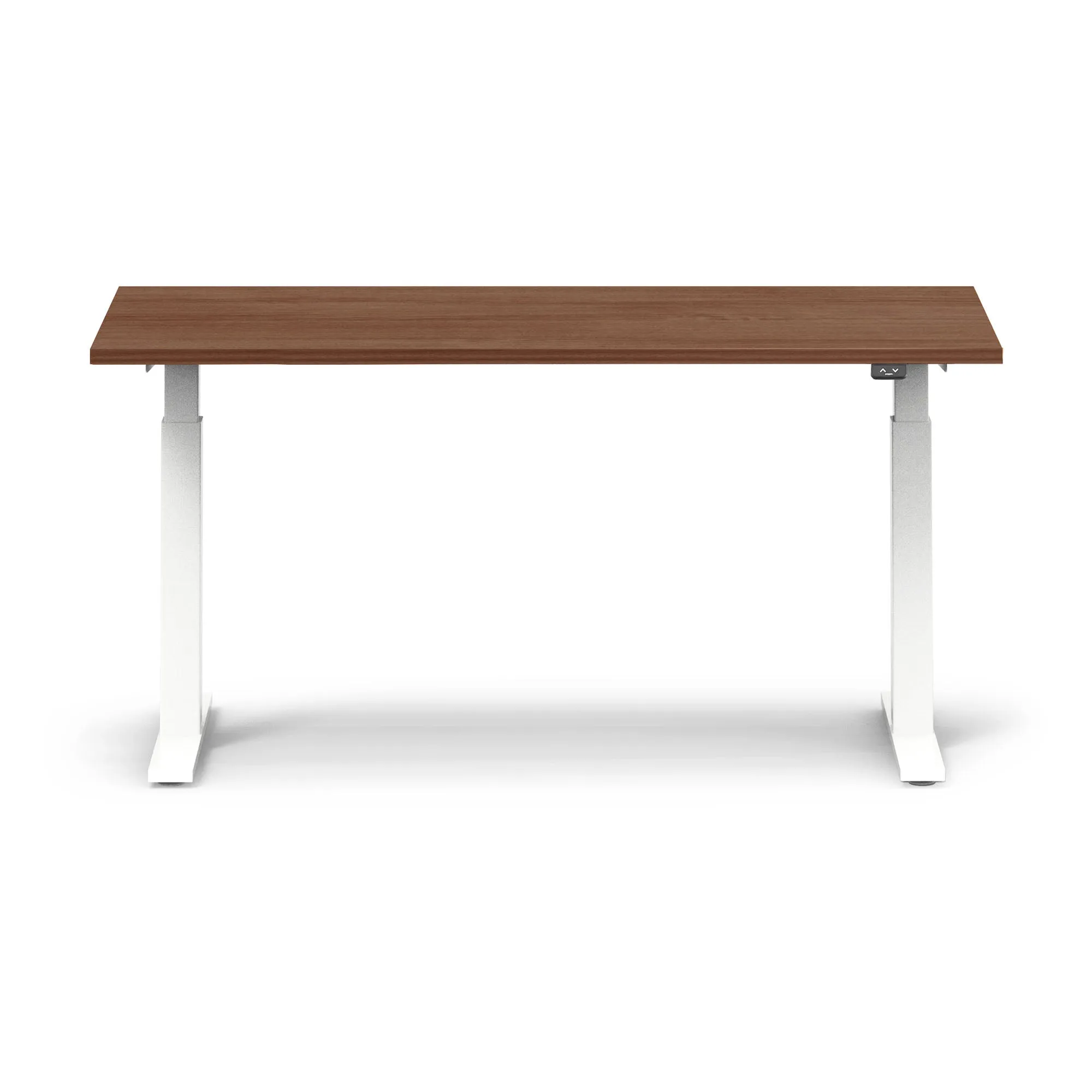 Series L 2S Adjustable Height Single Desk, White Legs