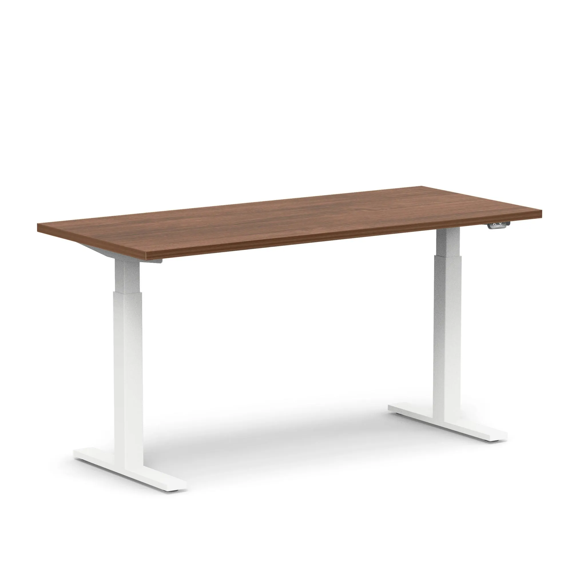 Series L 2S Adjustable Height Single Desk, White Legs