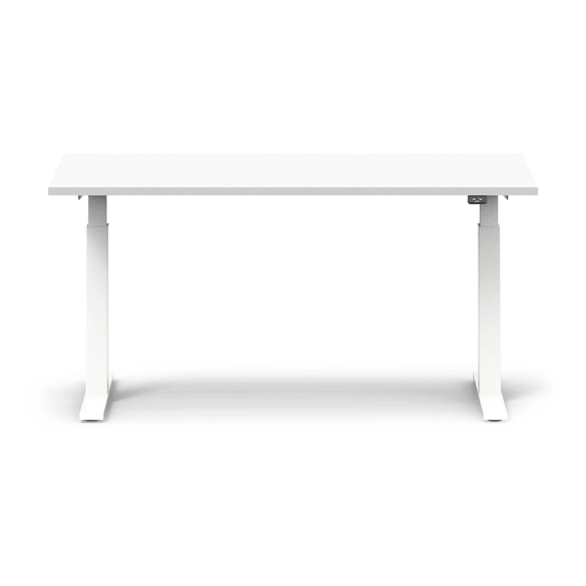 Series L 2S Adjustable Height Single Desk, White Legs