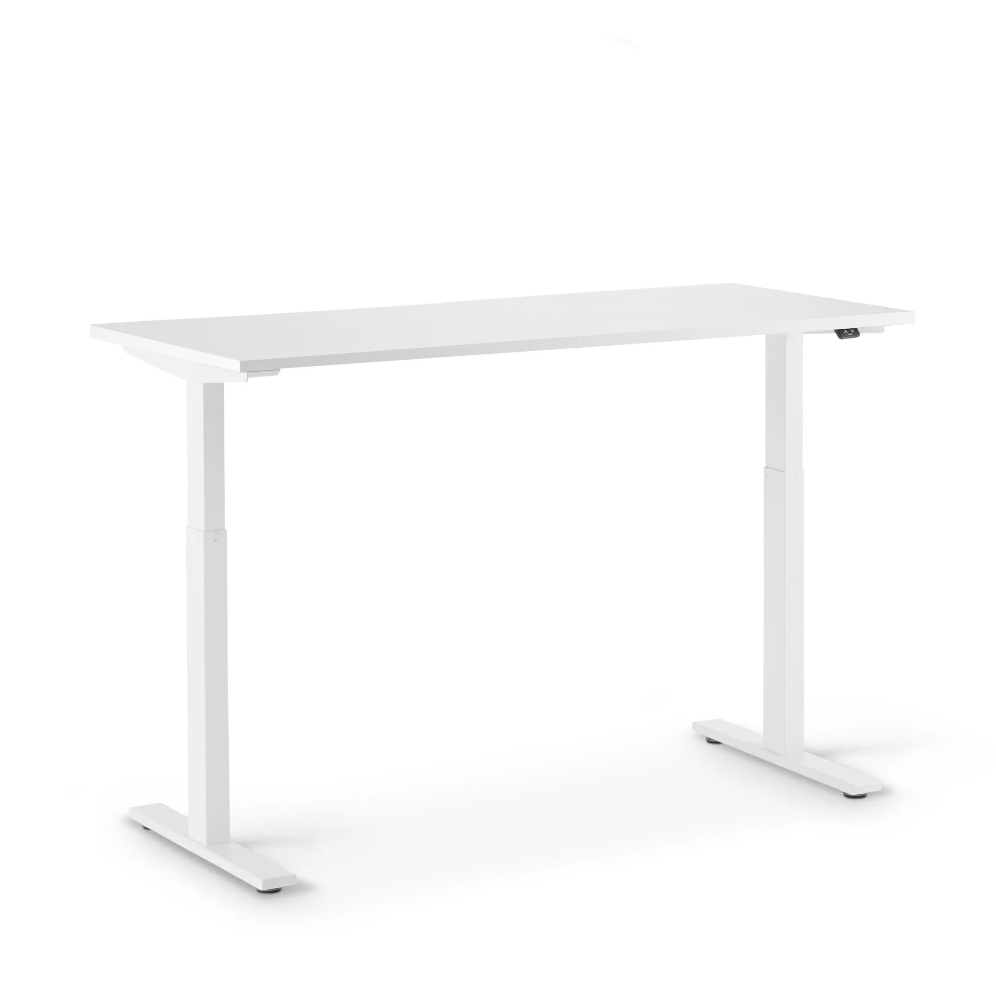 Series L 2S Adjustable Height Single Desk, White Legs